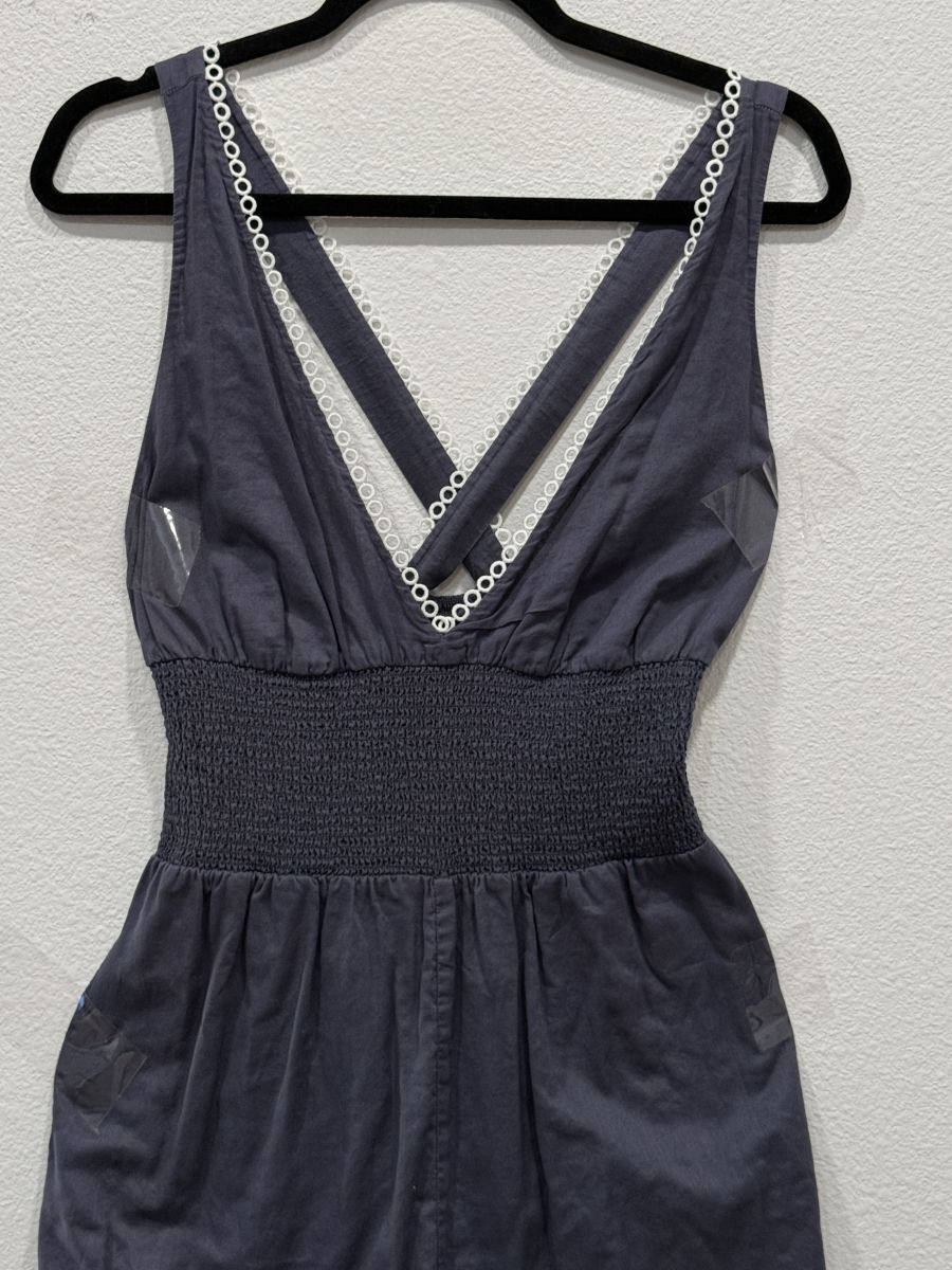 Kisuii Size S Blue Smocked Waist Romper