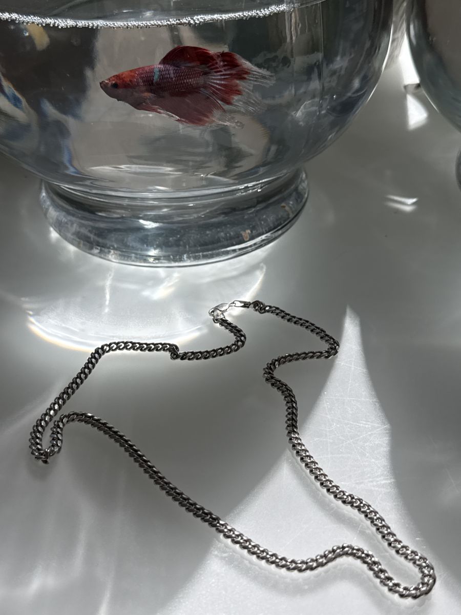 Italian men’s silver necklace 