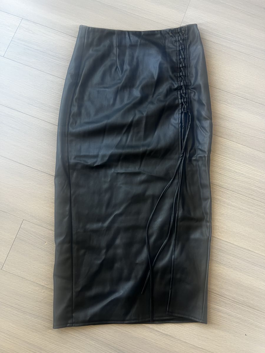 Faux Leather Skirt