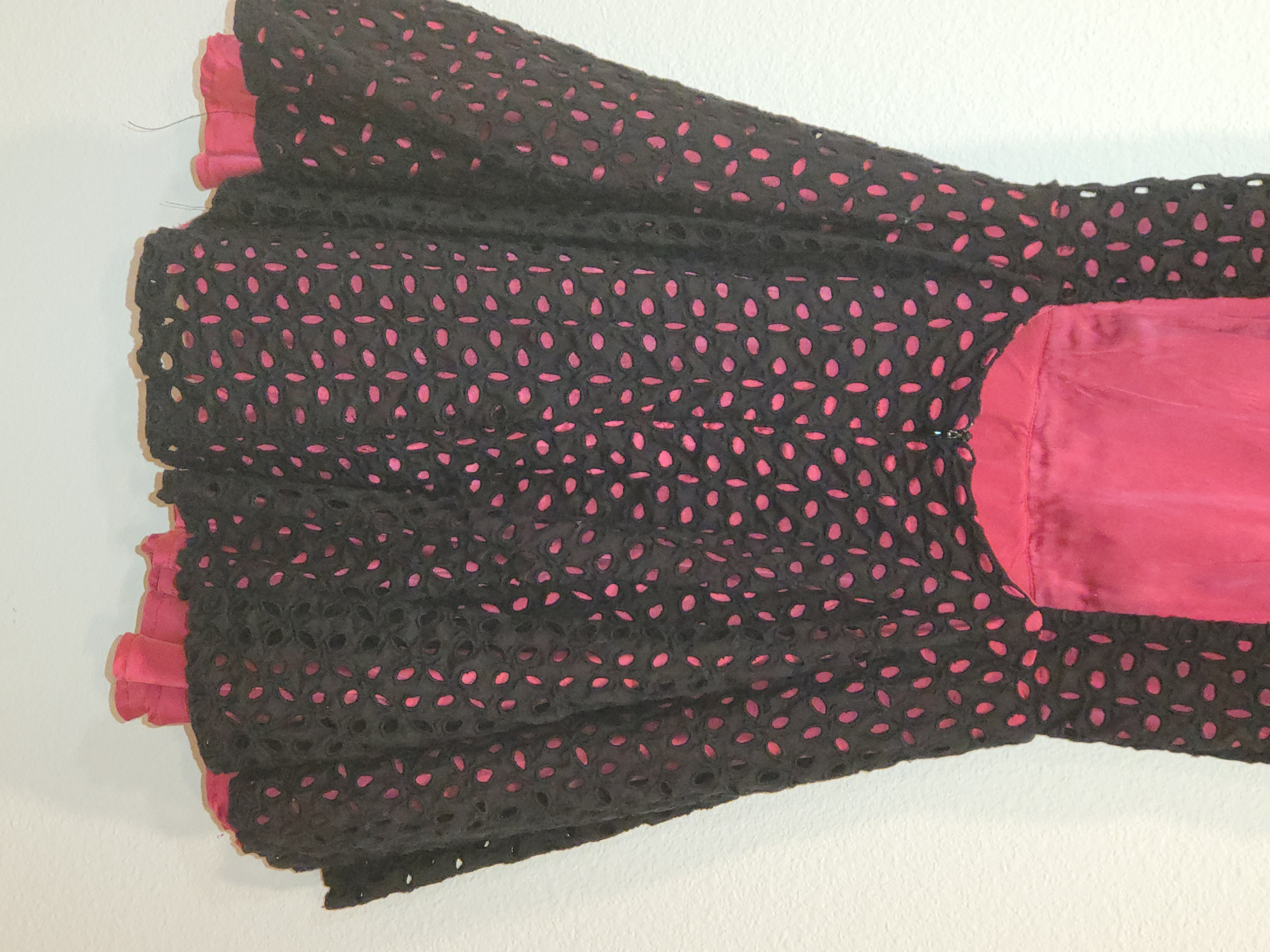 Flavio Castellani Black and Pink Party Dress