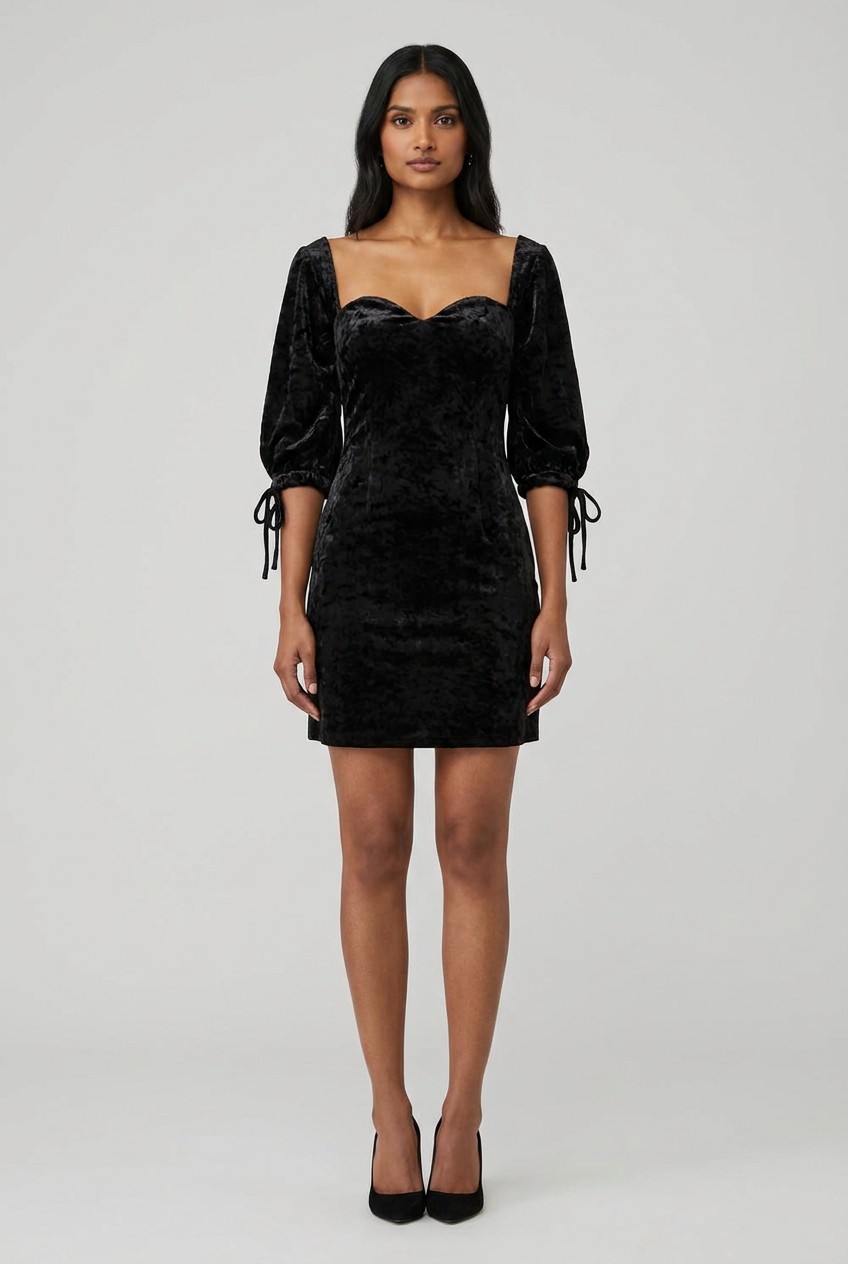Black Velvet Daytime Dress