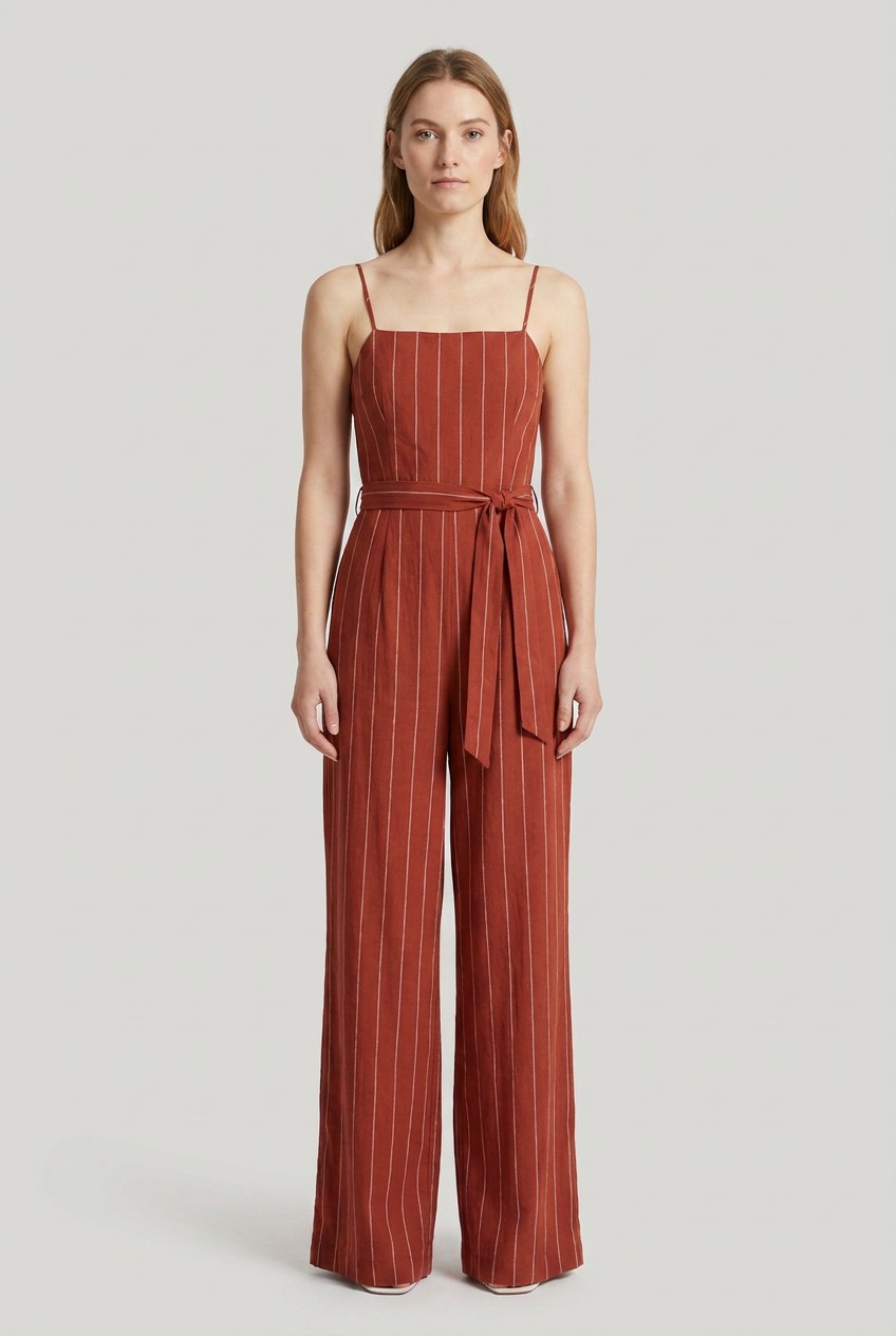 Three Floor Striped Maxi Romper
