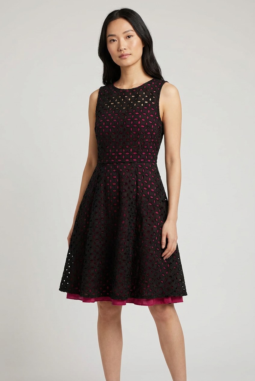Flavio Castellani Black and Pink Dress