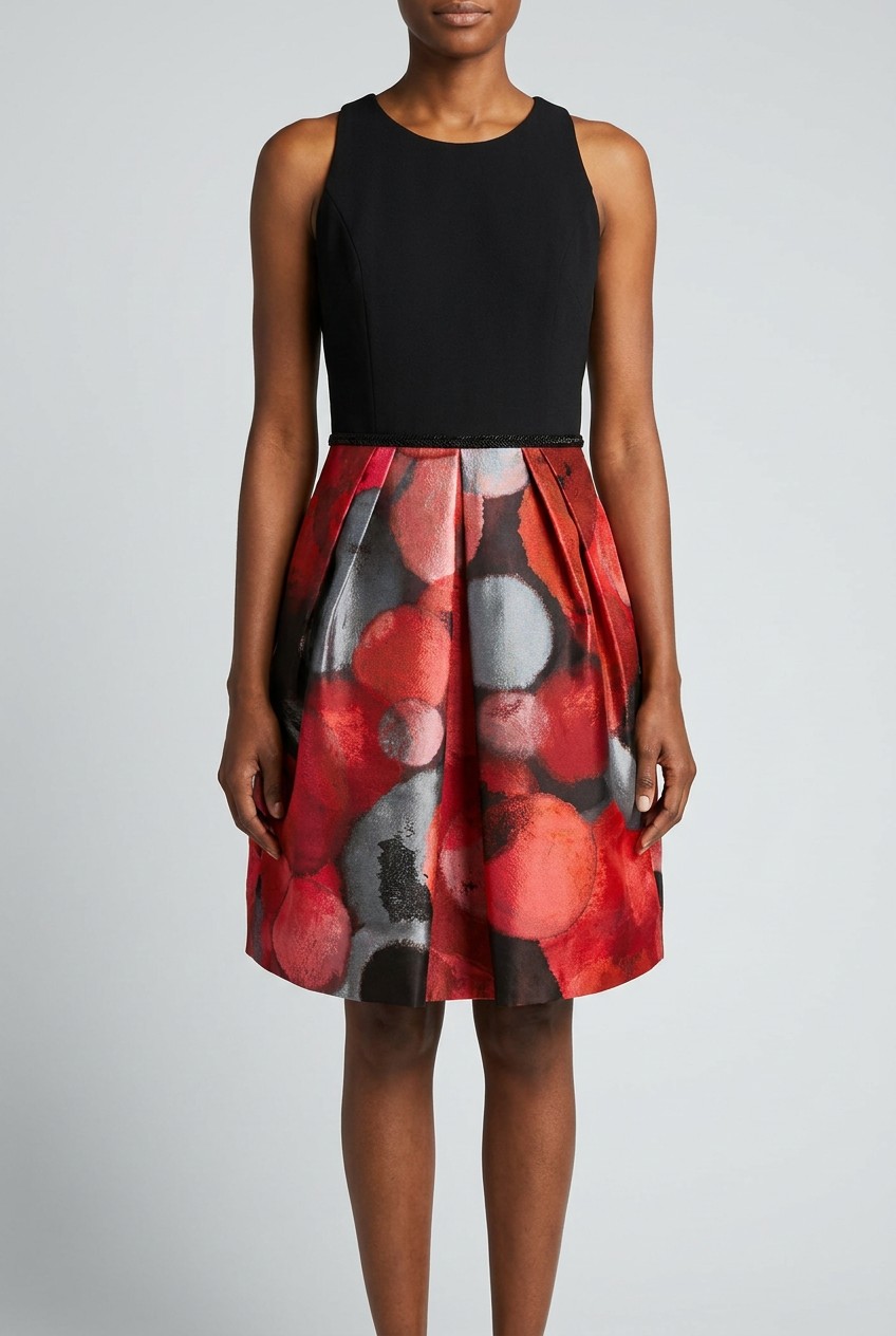 Carmen Marc Valvo Colorful Cocktail Dress