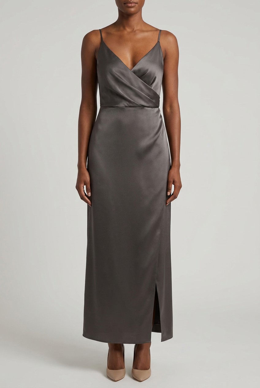 Amsale Gray Evening Dress