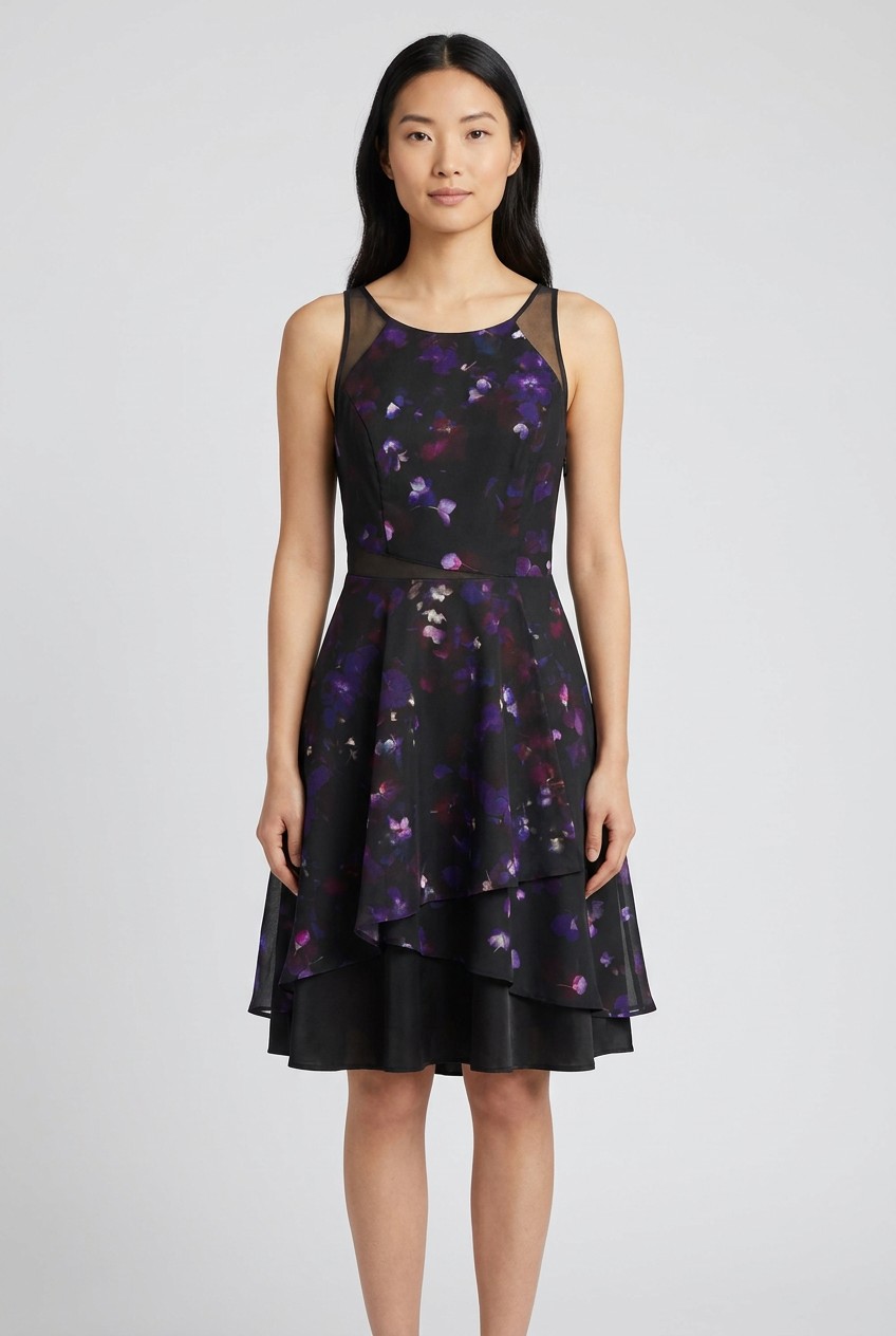 Nha Khanh Floral Print Dress